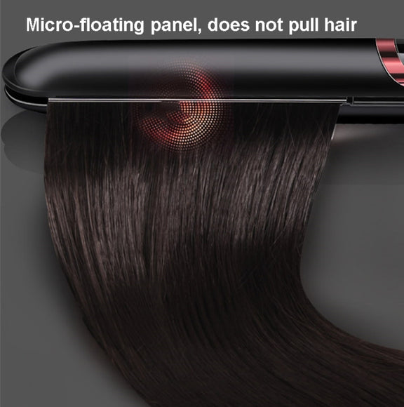 35W 2 In 1 Curling and Straightening Dual-use Electric Splin,Specification: AU Plug(Black)
