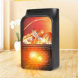 Flame Simulation Mini Portable Desktop Heater, Style:Without Remote Control, Plug Type:UK(Black) - Electric Heaters by PMC TechLife | Online Shopping South Africa | PMC TechLife | Buy Now Pay Later Mobicred