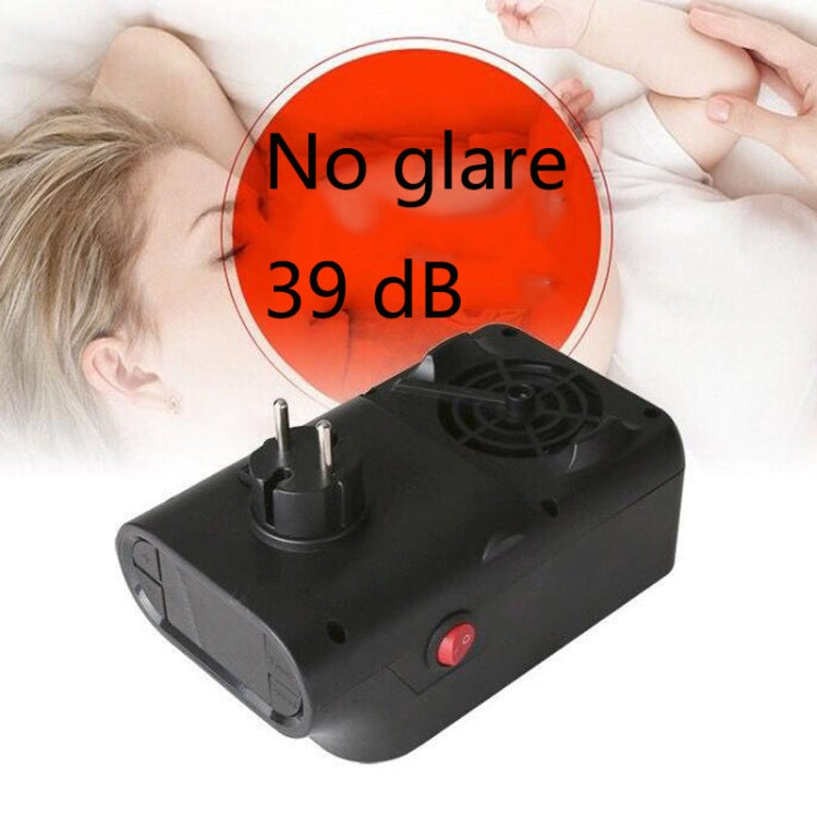 Flame Simulation Mini Portable Desktop Heater, Style:Without Remote Control, Plug Type:UK(Black)