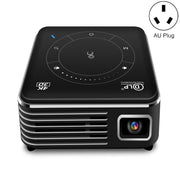 P11 4K HD DLP Mini 3D Projector 4G + 32G Smart Micro Convenient Projector, Style:AU Plug(Black)