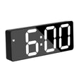 Battery Plug-In Dual-Purpose LED Clock Bedside Alarm Clock, Rectangular Black Surface White Light - Alarm Clocks by PMc TechLife | Online Shopping South Africa | PMc TechLife | Buy Now Pay Later Mobicred