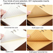 A5 PU Maple Retro Straps Handbook Loose-leaf Notebook(Coffee)