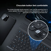 YS-001 9.7-10.1 Inch Tablets Phones Universal Mini Wireless Bluetooth Keyboard, Style:with Bluetooth Mouse(White)
