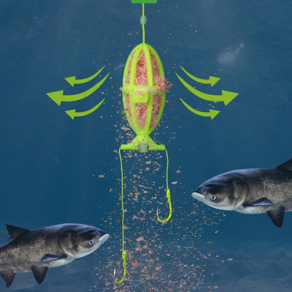 Double Hooks ISEAMA Explosive Hook Bighead Carp Feeder for Hand Rod & Throwing Rod, Size: 14
