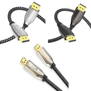 1m 1.4 Version DP Cable Gold-Plated Interface 8K High-Definition Display Computer Cable OD6.0MM 30AWG With Nylon Mesh(Gray)