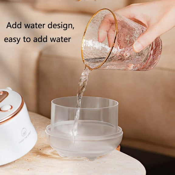 F08 Wired Water Replenishing Double Spray Humidifier LED Night Light Humidifier(White)