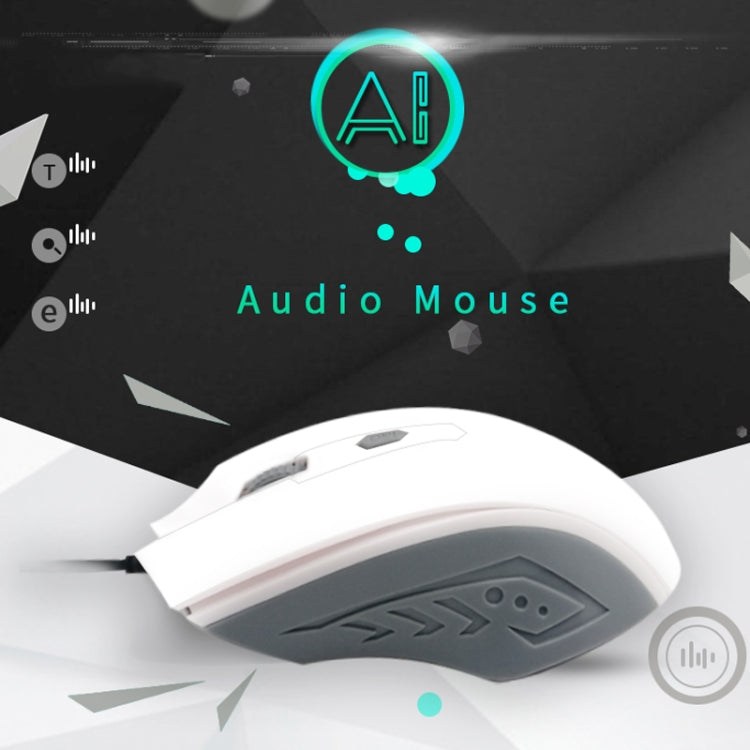 Pcsensor MOS4 4 Keys 2400DPI Game Intelligent Voice Recognition Input Mouse, Cable Length: 1.5m(Sound)