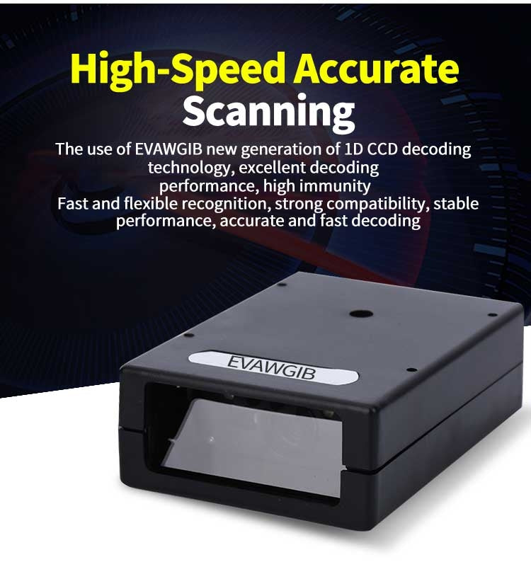 EVAWGIB DL-X720 Red Light 1D Barcode Scanning Recognition Engine, Interface:TTL