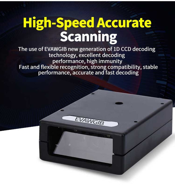 EVAWGIB DL-X720 Red Light 1D Barcode Scanning Recognition Engine, Interface:RS232
