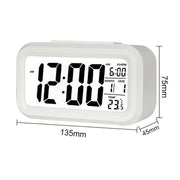 Temperature Type Lazy Snooze Alarm Mute Backlit Electronic Clock(Black)