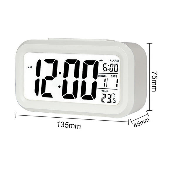 Temperature Type Lazy Snooze Alarm Mute Backlit Electronic Clock(Black)