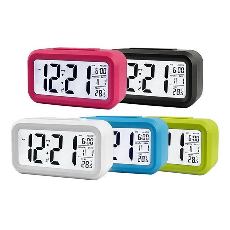 Temperature Type Lazy Snooze Alarm Mute Backlit Electronic Clock(Black)