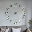 Creative DIY Acrylic Clock Home Digital Wall Clock(Silver) - DIY Clocks by PMc TechLife | Online Shopping South Africa | PMc TechLife | Buy Now Pay Later Mobicred