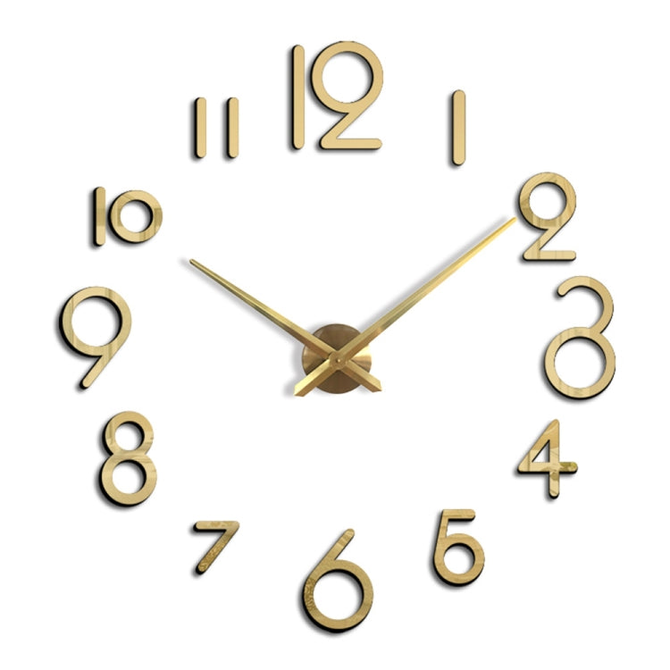 Creative DIY Acrylic Clock Home Digital Wall Clock(Silver)
