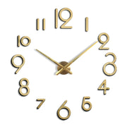 Creative DIY Acrylic Clock Home Digital Wall Clock(Silver)