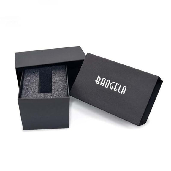 BAOGELA Paper + Sponge Square Watch Packaging Box Black Watch Gift Box, Size: 12.1 x 7.6 x 6.8cm