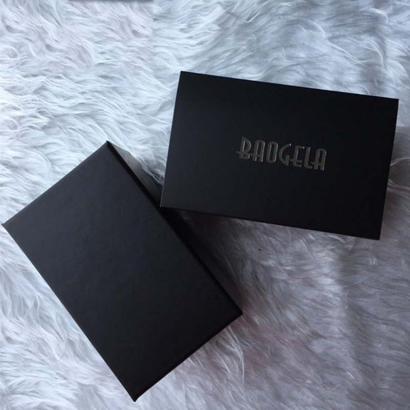 BAOGELA Paper + Sponge Square Watch Packaging Box Black Watch Gift Box, Size: 12.1 x 7.6 x 6.8cm