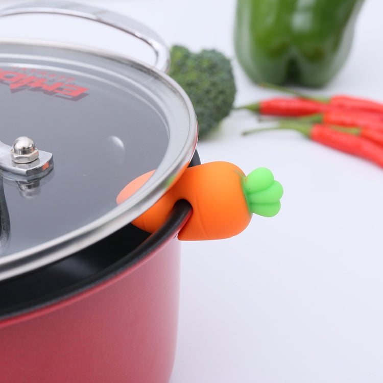6 PCS Silicone Carrot Pot Lid Elevated Anti-overflow Device Kitchen Utility Gadget