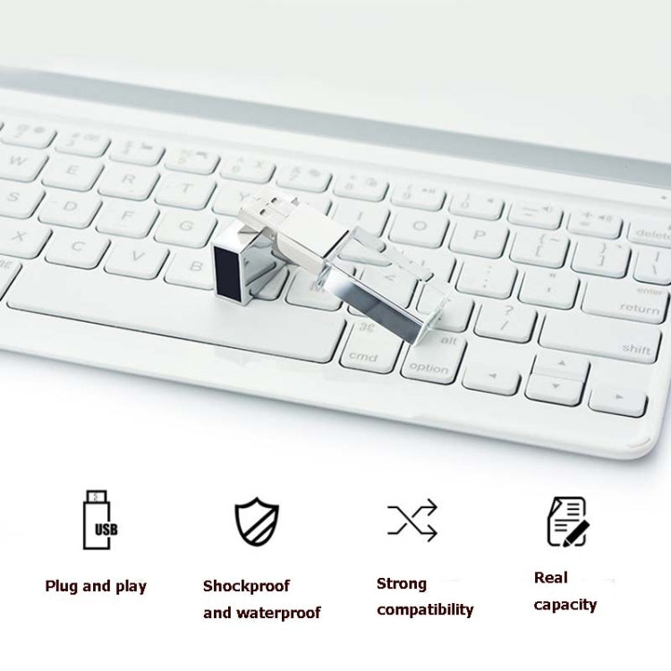 2 PCS Crystal Flash Light Emitting USB 2.0 Flash Drive Car Music USB Flash Drive, Capacity: 16G (1000 Music + 110 MV)