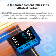 Lexar SD-800X Pro High Speed SD Card SLR Camera Memory Card, Capacity: 64GB