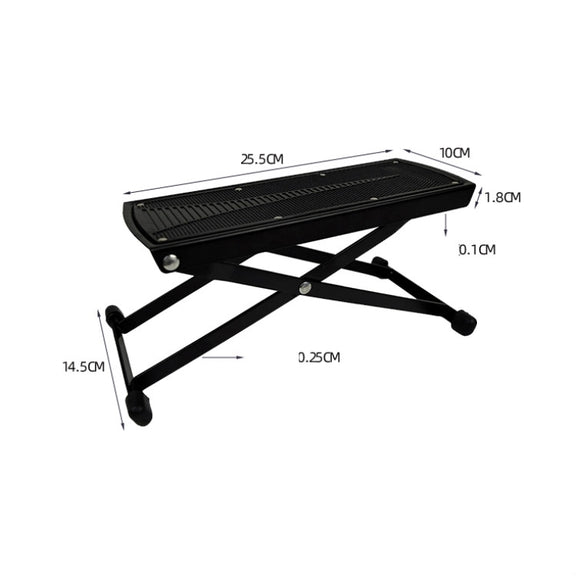 6-speed Adjustable Guitar Footrest Non-slip Panel Guitar Playing Pedal