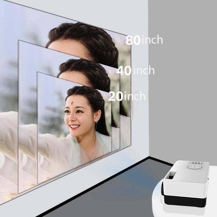 S261/J16 Home Mini HD 1080P Portable LED Projector, Support TF Card / AV / U Disk, Plug Specification:US Plug(Blue White)