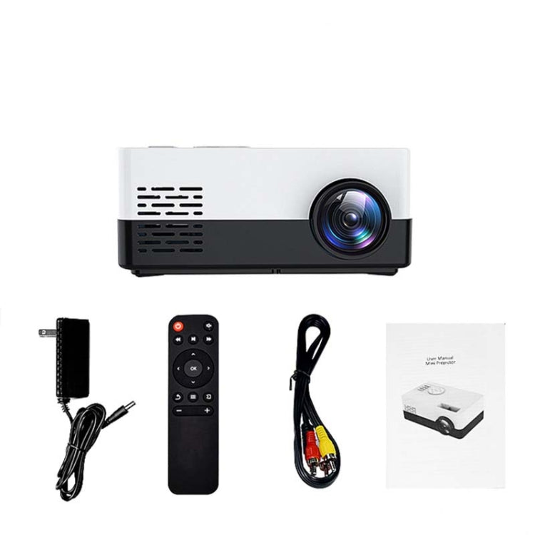 S261/J16 Home Mini HD 1080P Portable LED Projector, Support TF Card / AV / U Disk, Plug Specification:EU Plug(Yellow White)