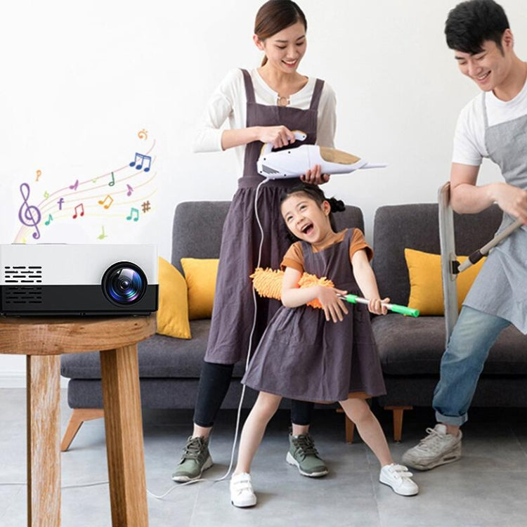 S261/J16 Home Mini HD 1080P Portable LED Projector, Support TF Card / AV / U Disk, Plug Specification:AU Plug(Blue White)