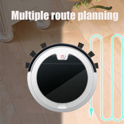 Home Smart Sweeping Robot Planning Route Remote Control Large Suction Cleaner Sweeper(White Black)
