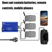 YX For DJI MAVIC 2  Aluminum Alloy Charger with Switch, Plug Type:US Plug