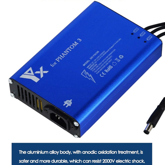 4 in 1 Parallel Power Hub Intelligent Battery Controller Charger for DJI Phantom 3 Standard SE FPV Drone, Plug Type:EU Plug