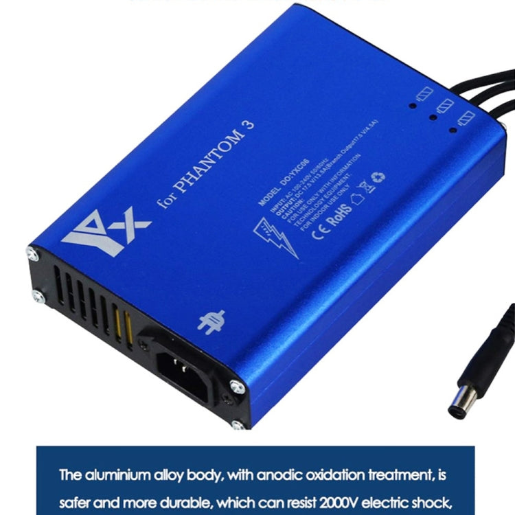 4 in 1 Parallel Power Hub Intelligent Battery Controller Charger for DJI Phantom 3 Standard SE FPV Drone, Plug Type:EU Plug