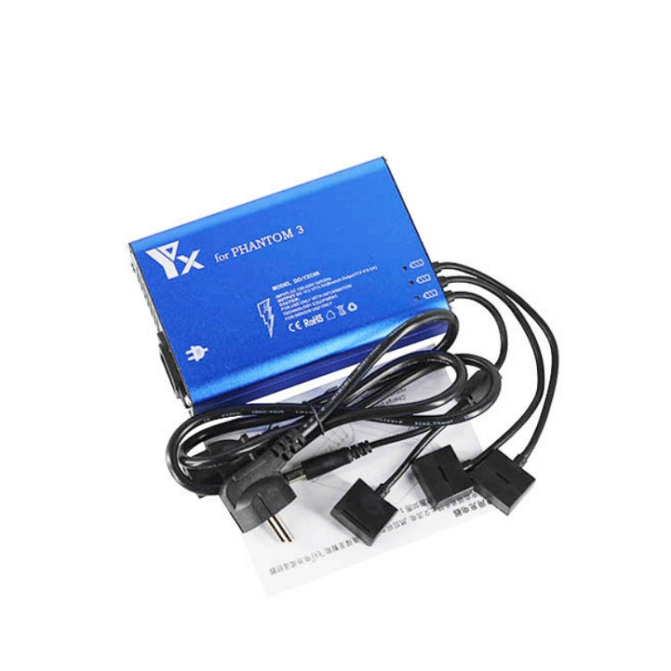 4 in 1 Parallel Power Hub Intelligent Battery Controller Charger for DJI Phantom 3 Standard SE FPV Drone, Plug Type:EU Plug