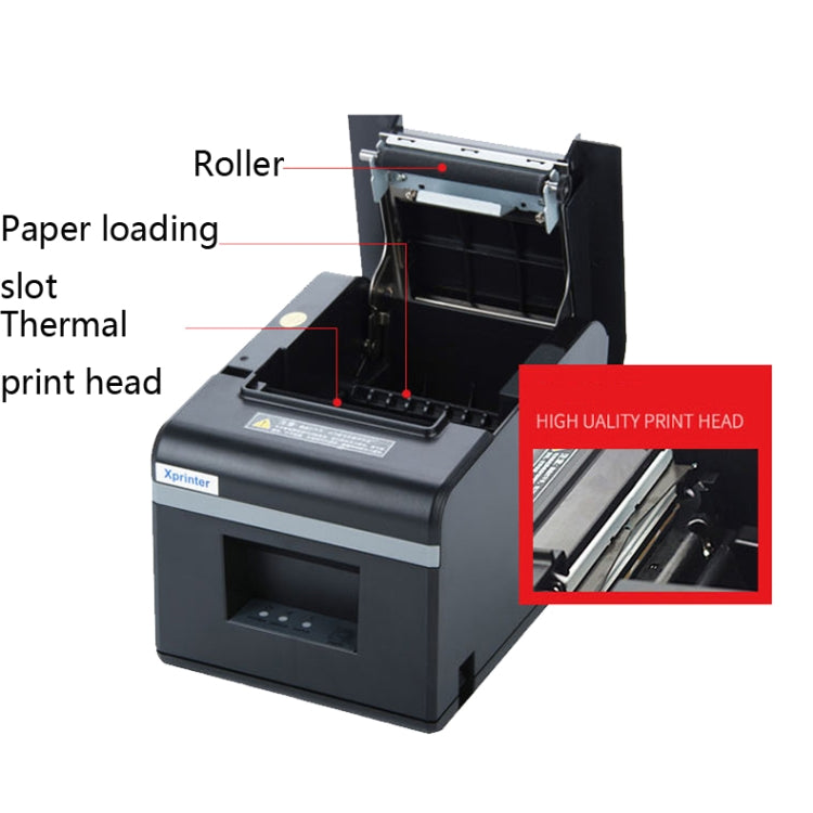 Xprinter XP-N160II Thermal Ticket Printing Machine Bluetooth Receipt Printer, Style:EU Plug(Gray)