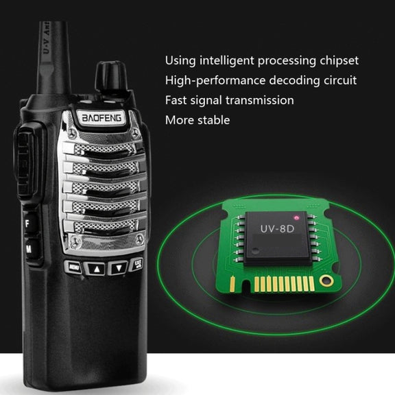 Baofeng UV-8D 8W High-power Dual-transmit Button Multifunctional Walkie-talkie, Plug Specifications:UK Plug