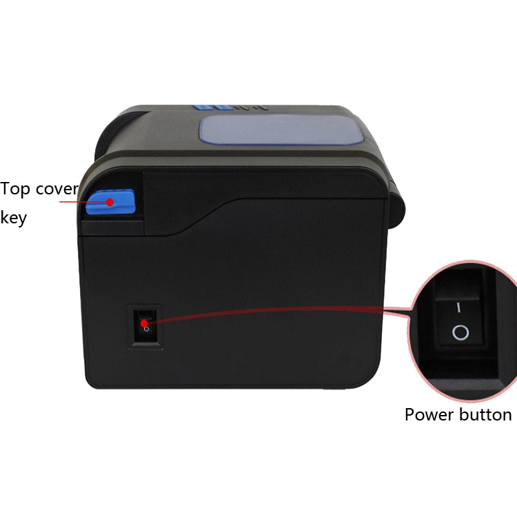 Xprinter XP-370B Barcode Printer Self-adhesive QR Code Printer Label Clothing Tag Thermal Ticket Machine(US Plug)