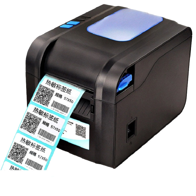 Xprinter XP-370B Barcode Printer Self-adhesive QR Code Printer Label Clothing Tag Thermal Ticket Machine(US Plug)