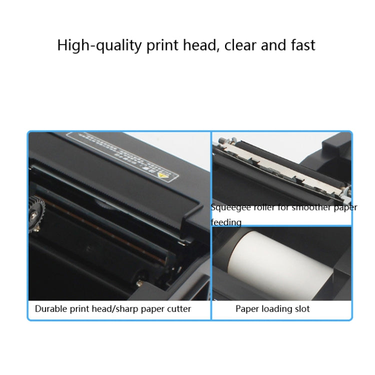 Xprinter XP-A160M Thermal Printer Catering Bill POS Cash Register Printer, Style:EU Plug(Network Port LAN)