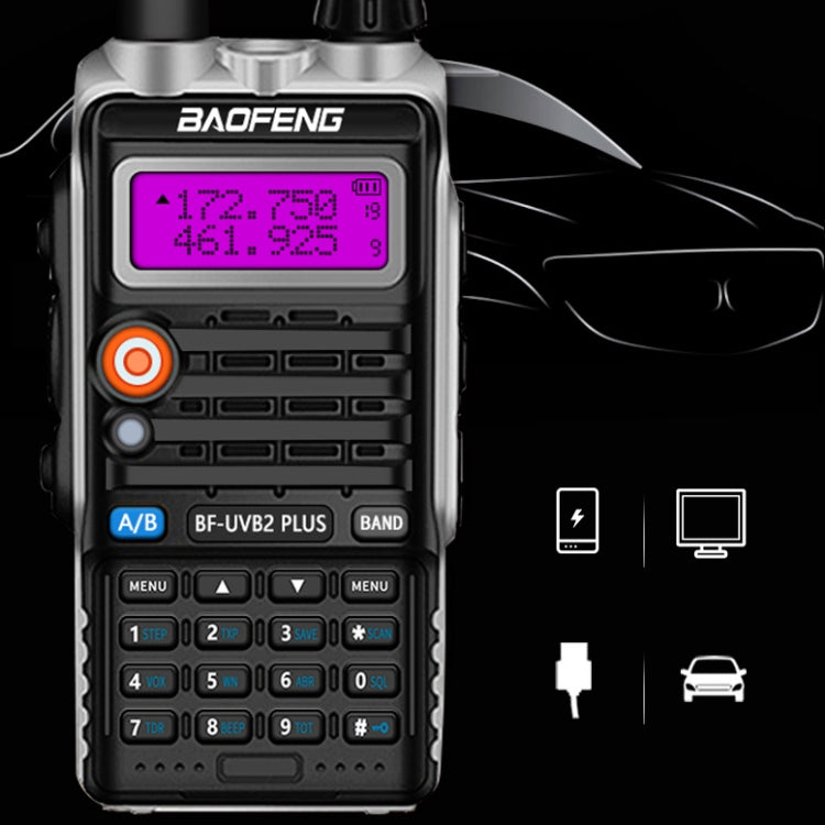 Baofeng BF-B2Plus Outdoor 50km Mini High-power FM Walkie-talkie, Plug Specifications:UK Plug