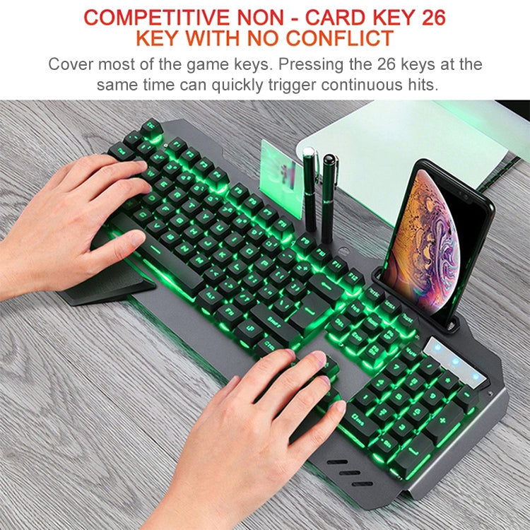 618 Internet Cafe Game Manipulator Keyboard and Mouse Set, Cable Length: 1.6m(Black)