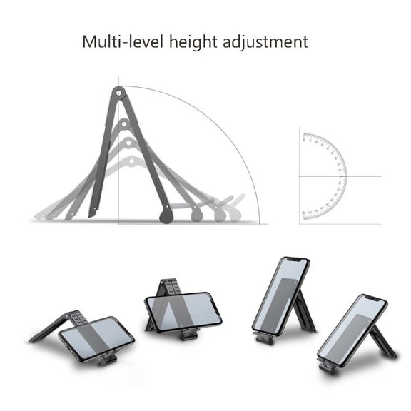 Metal Laptop Stand Computer Cooling Folding Mini Flat Raised Bracket(Gray)