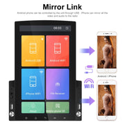 9.7 inch Vertical Screen HD 2.5D Glass Car MP5 Player Android Navigation All-in-one Machine, Specification:Standard+8 Lights Camera