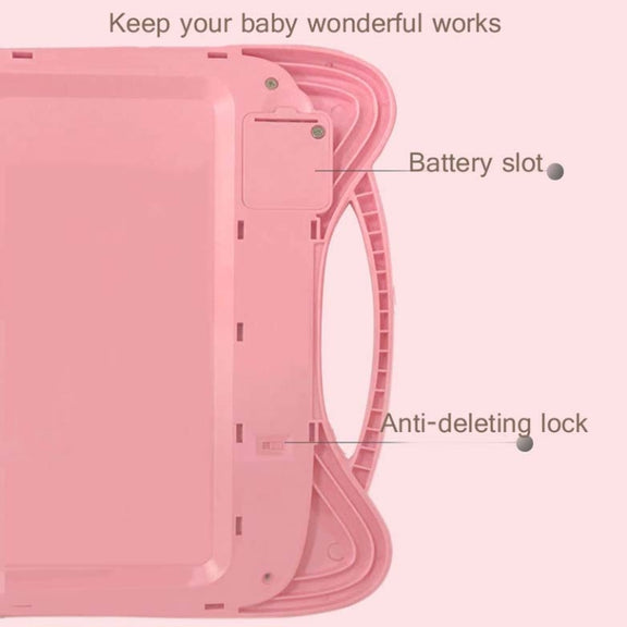 12 inch Children LCD Drawing Board Handwriting Board Light Energy Electronic Small Blackboard, Style:Color Highlight(Pink)