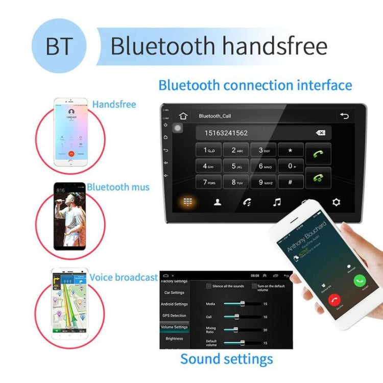 Universal Machine Android Smart Navigation Car Navigation DVD Reversing Video Integrated Machine, Size:9inch 2+16G, Specification:Standard