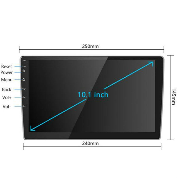 Universal Machine Android Smart Navigation Car Navigation DVD Reversing Video Integrated Machine, Size:10inch 1+16G, Specification:Standard