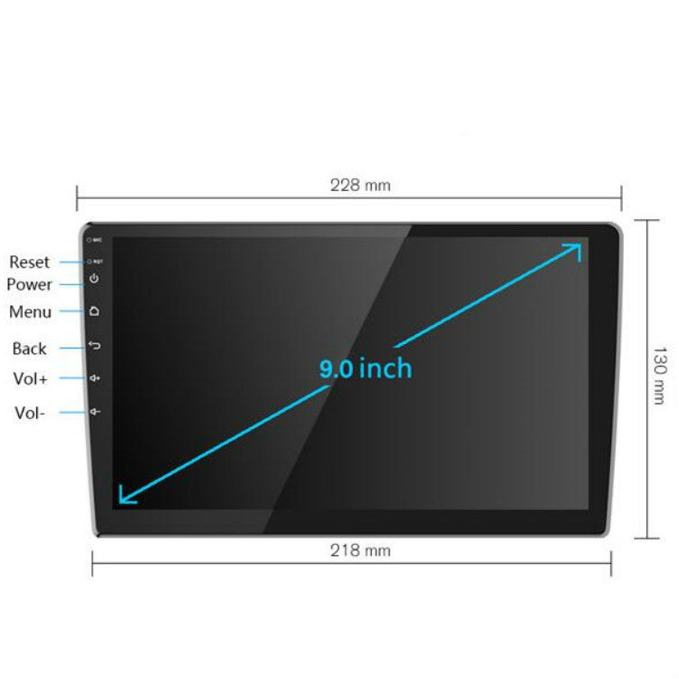 Universal Machine Android Smart Navigation Car Navigation DVD Reversing Video Integrated Machine, Size:9inch 2+16G, Specification:Standard+4 Lights Camera