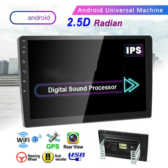 Universal Machine Android Smart Navigation Car Navigation DVD Reversing Video Integrated Machine, Size:10inch 1+16G, Specification:Standard+4 Lights Camera