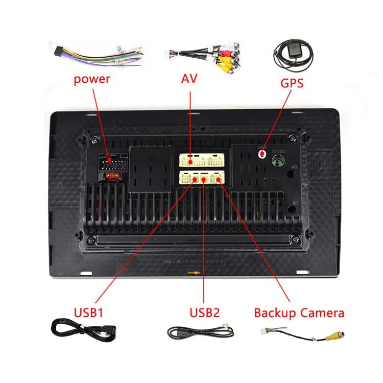 Universal Machine Android Smart Navigation Car Navigation DVD Reversing Video Integrated Machine, Size:10inch 2+16G, Specification:Standard+4 Lights Camera