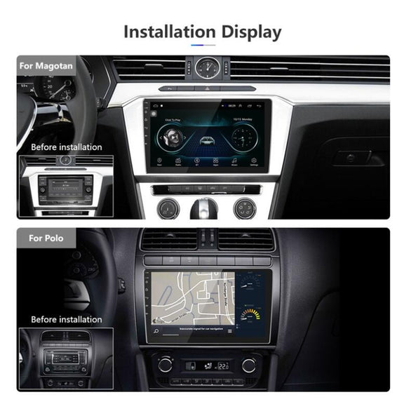 Universal Machine Android Smart Navigation Car Navigation DVD Reversing Video Integrated Machine, Size:9inch 2+16G, Specification:Standard+8 Lights Camera