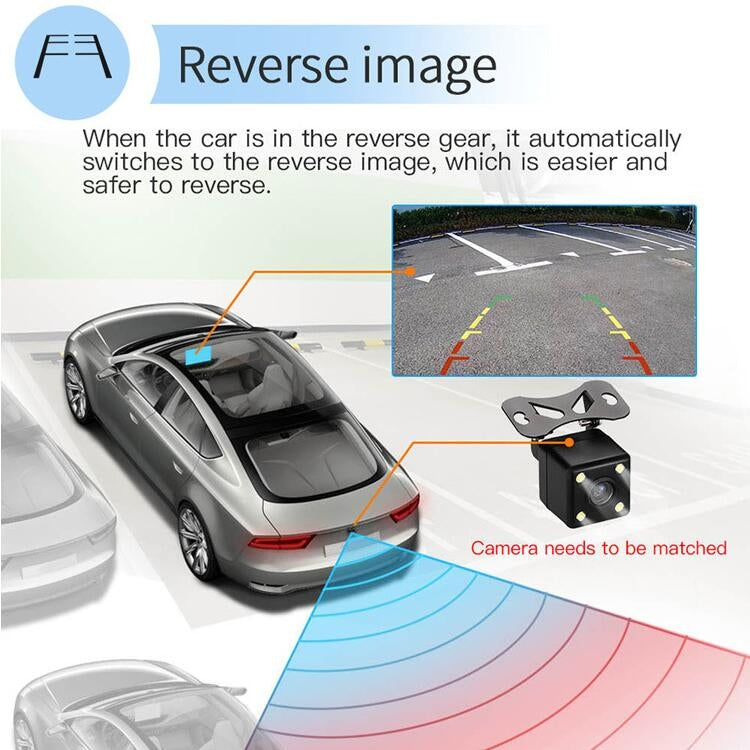 Universal Machine Android Smart Navigation Car Navigation DVD Reversing Video Integrated Machine, Size:10inch 1+16G, Specification:Standard+8 Lights Camera